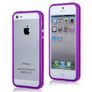 Hard Plastic Rubber Bumper Case with Metal Buttons for Apple Iphone 5 Free Screen Protector Front Back Image 4