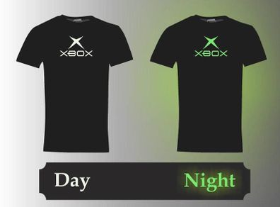 X box glow in the dark t-shirts tee top shirt gamer t-shirt great gift present for gamer