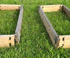 2 Wooden Raised beds