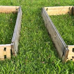 2 Wooden Raised beds