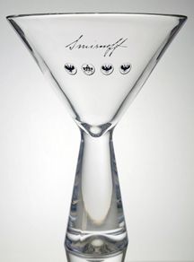 Smirnoff Cocktail / Martini Glasses x6