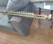 Vintage Brass Style Extendable Curtain Pole with Corded Track System