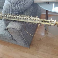 Vintage Brass Style Extendable Curtain Pole with Corded Track System