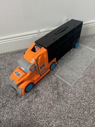 Hot wheels car trucks bundle cement trucks and Unicorn Xylophone