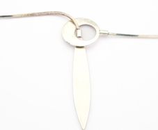 Vintage 925 Silver Scandinavian Necklace In Original Box