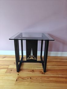 Glass side table