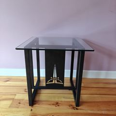 Glass side table