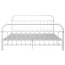 Bed Frame White Metal 180x200 cm Image 4