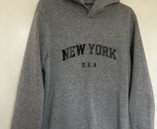 Grey New York Hoodie Age 14