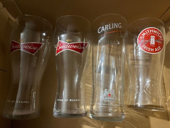 Whiskey beer glasses
