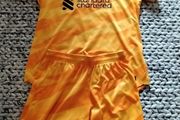 retro liverpool jersey and shorts