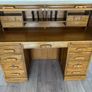 Solid Oak Roll-Top Bureau / Writing Desk Image 7