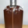 Vintage whiskey flask in brown leather case Image 2