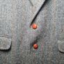 vintage mens Harris Tweed wool coat blazer jacket Size 44 short 100% scottish wool handwoven Image 4