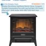 Dimplex MicroStove Optiflame Electric Stove, Compact, Portable Freestanding Fire with Log Fuel Bed, LED Flame Effect and 1.2kW Heater With 600/1200 Watt Heat Settings Image 2