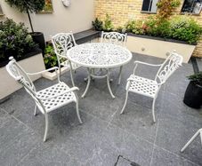 Cast Aluminium Garden Table and 4 Chairs