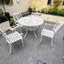 Cast Aluminium Garden Table and 4 Chairs Image 5