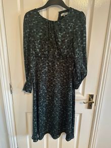 green leopard print dress from principles petite range. Size 10