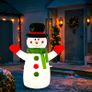 Celebright Christmas Inflatable Snowman - Outdoor/Indoor Bright LED Light Up Porch Decoration - Built in Air Compressor - Pegs Included for Garden Use 100cm Image 3