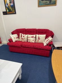 red sofa