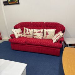 red sofa