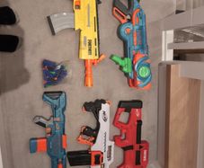 5 nerf guns with bullets