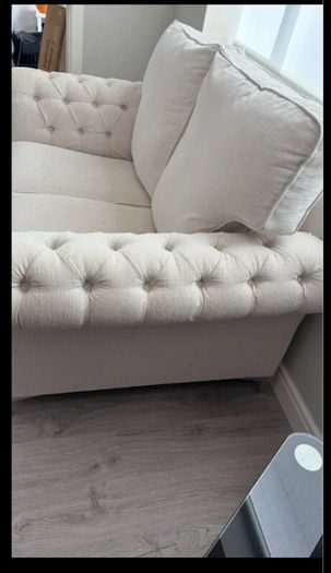 2 Seater Custom made Cream Sofa