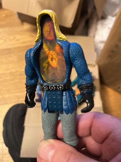 Vintage 80s Action Figure Lot MOTU Skeletor Merman, Rock Lords Granite, Super Naturals Hologram