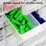 44 Drawer Screw Storage Organiser Cabinet, Wall Mounted Small Parts Storage with Adjustable Dividers, Plastic Tool Drawer Unit for Garage, Workshop & Craft(Black) Image 5