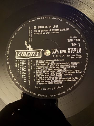 Tommy Garrett 50 Guitars in Love 1967 UK Stereo Vinyl LP