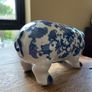 Sculptures Uk Large Handmade Porcelain Willow Pattern Blue & White Image 3