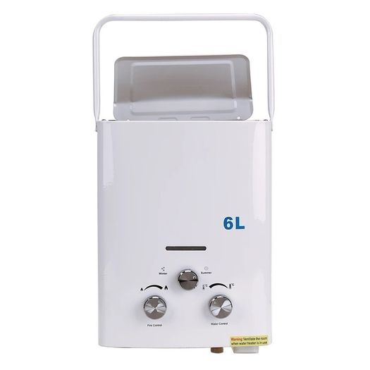 6L LPG Hot Water Heater 12KW Propan Gas Tankless Boiler with Shower Accessories for Home Camping