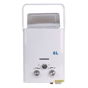 6L LPG Hot Water Heater 12KW Propan Gas Tankless Boiler with Shower Accessories for Home Camping