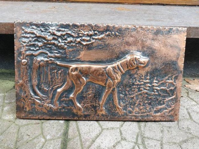 Copper wall hanging Gundog
