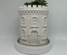 Handmade Concrete Castle Planter or decorative