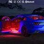 Car LED Strip Light, Interior Car Lights 2-Line Design Waterproof 4pcs APP Control Lighting Kit, Under Dash RGB Car Lighting with Car Charger (FREE POSTAGE) Image 2