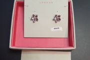 New Ted Backer earrings silver color RRP39 NEW &amp; BOXED