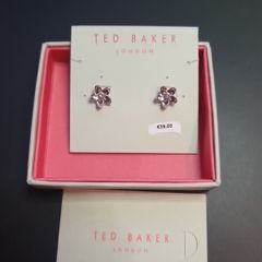 New Ted Backer earrings silver color RRP39 NEW & BOXED