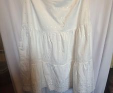 vintage Warehouse white midi skirt