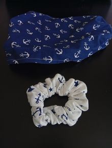 2 Items Handmade Set: Bandana + Scrunchie