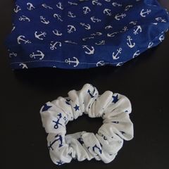 2 Items Handmade Set: Bandana + Scrunchie