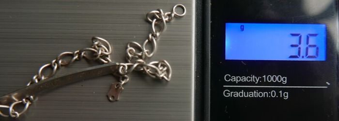 Vintage Sterling Silver hallmarked 925 Bracelet length 7" - 3,6g