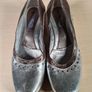 Womens Marco Moreo wedge shoes slip on gold and silver Size UK 4 EU 36.5 platform heel Image 3