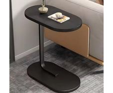 MODERN BLACK Compact Sofa Side End Table Coffee Laptop Table