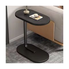 MODERN BLACK Compact Sofa Side End Table Coffee Laptop Table