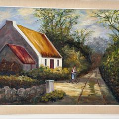 The old country road painting