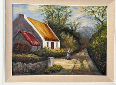 The old country road painting