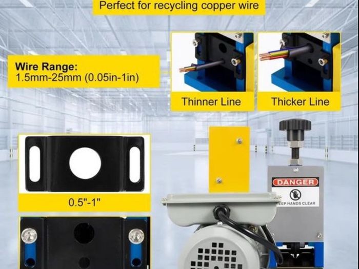 Electric Wire Stripping Machine Cable Stripper 1.5-25mm Copper 220v new
