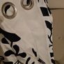 Black and white damask satin and velvet curtains Image 2