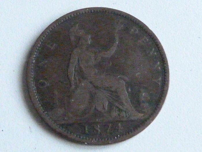 English penny 1874H